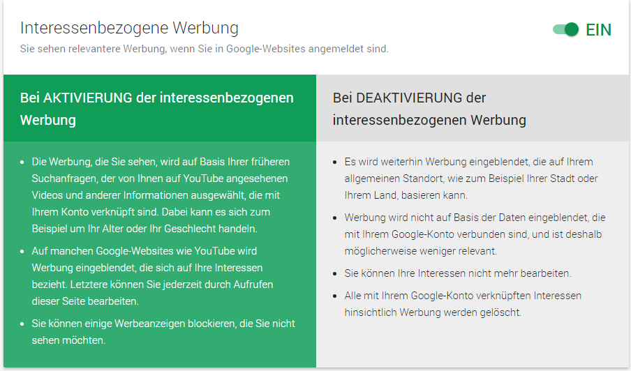 Interessenbezogene Werbung