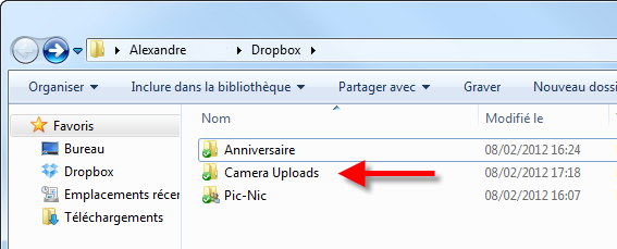 Nouveau dossier dans Dropbox