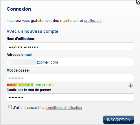 Inscription au service RapidShare Softonic