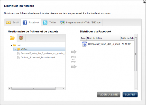 Partage des données avec RapidShare Softonic