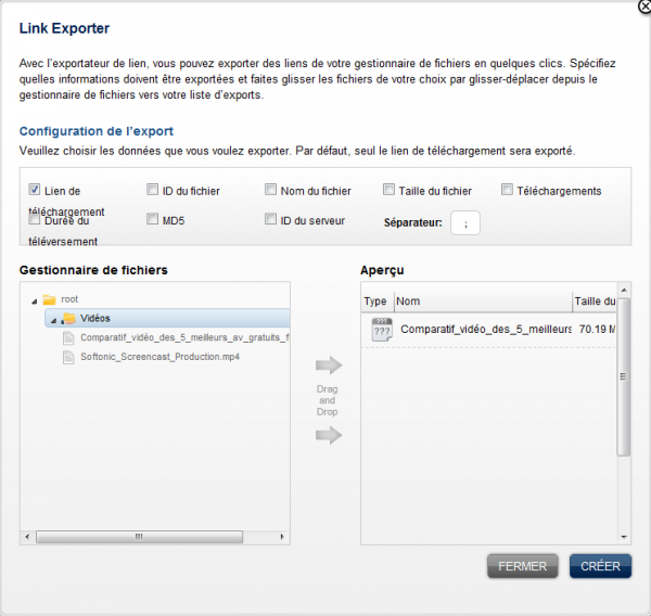 Link Exporter RapidShare Softonic