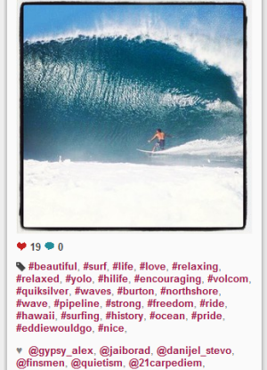 Exemple de résultats avec #surf