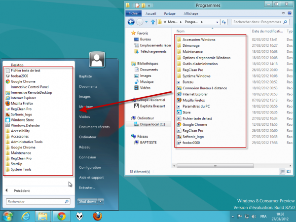 Personnaliser les raccourcis ViStart Windows 8 Softonic