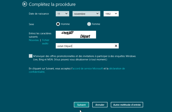 Windows 8 Compléter la procédure Softonic