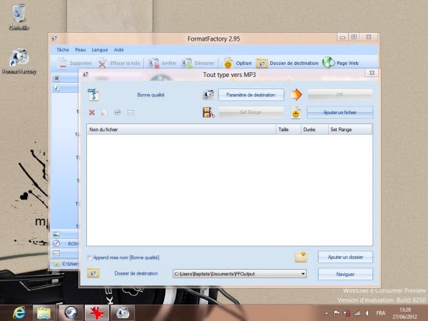 Guide de Windows 8 #4 Format Factory