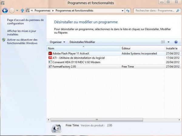 Guide de Windows 8 #4 Désinstaller un logiciel