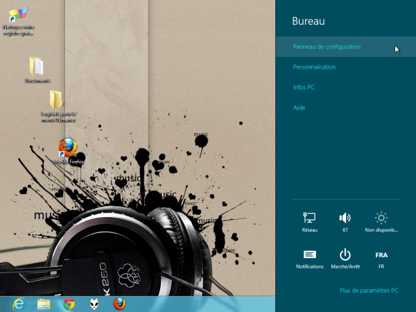 Panneau de Configuration Windows 8 Bureau