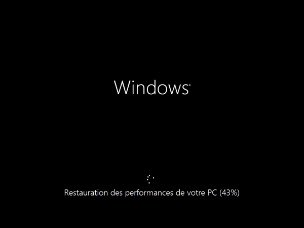 Opération restauration des performances Windows 8