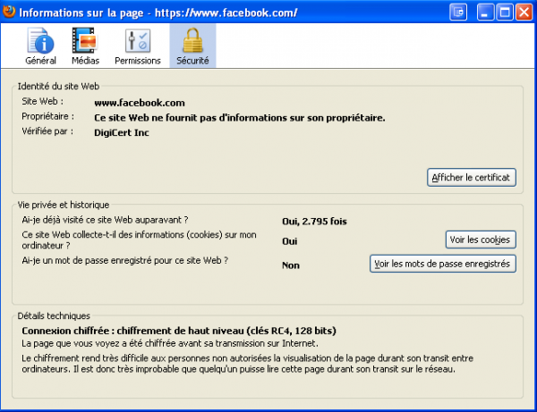 Page sécurisée Protocole HTTPS