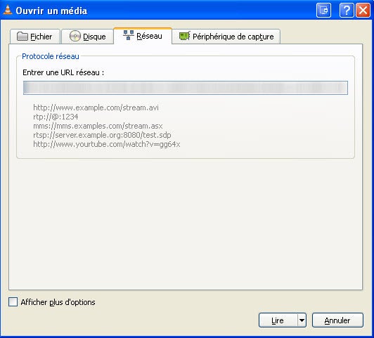 Enregistrer une vidéo en streaming VLC Media Player