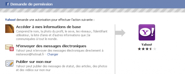 Flickr Renseigner ses identifiants Facebook