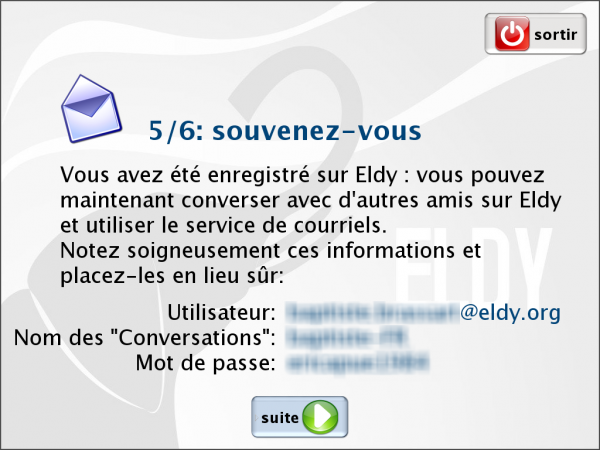 Confirmer la création du compte Eldy
