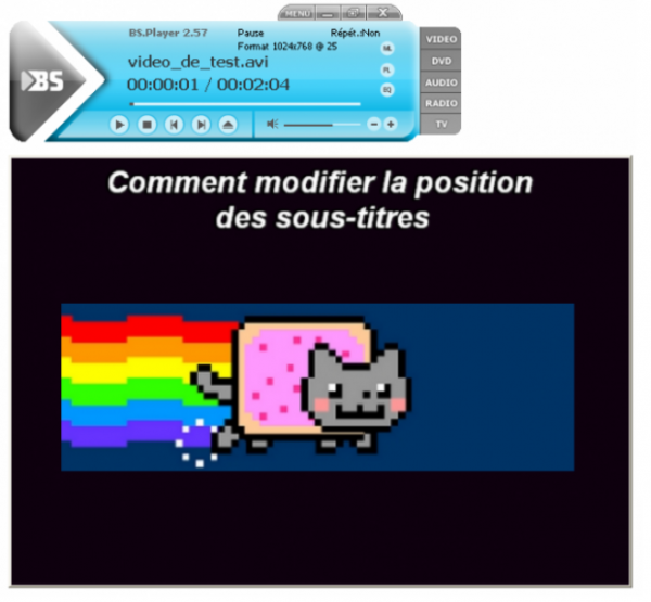 Modifier les sous-titres vaec BS.player Softonic