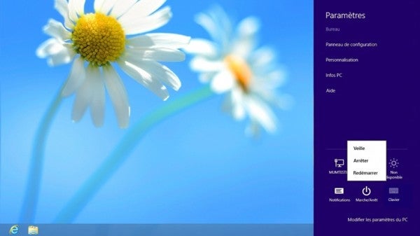 windows 8 éteindre