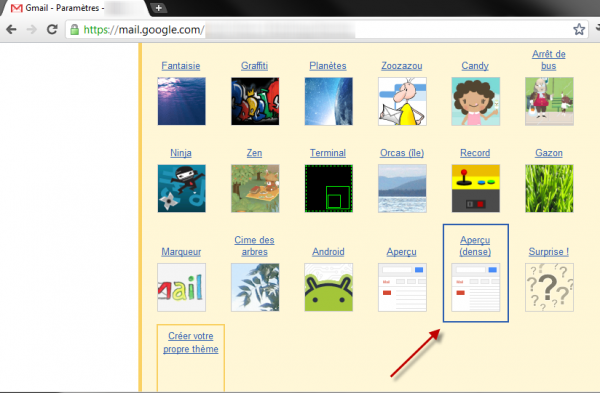 Activer le thème Aperçu (dense) pour Gmail Softonic