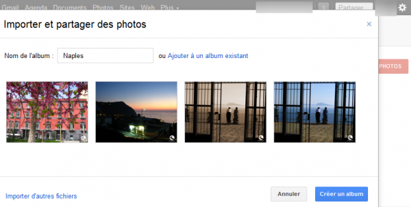 Softonic Finaliser la création d'un album photo sur Google +