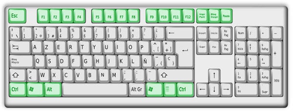 Clavier Azerty fonctions spécifiques