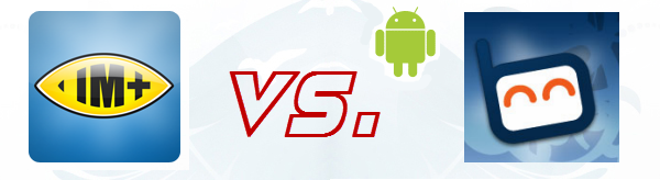 Banner IM+ contre eBuddy Messenger Softonic