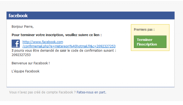 Terminer l'inscription Facebook Softonic
