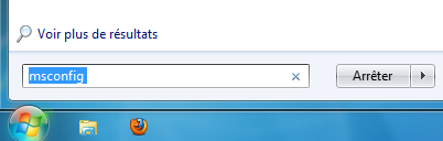Recherche MsConfig