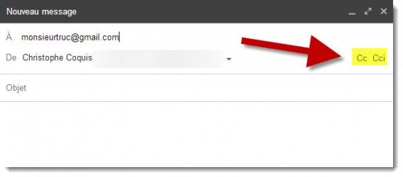 CC et CCi dans Gmail - Email