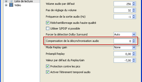 Synchroniser audio video VLC 05