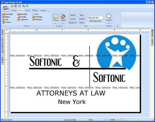 L'interface de Logo Design Studio: un modèle de lisibilité