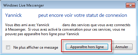 Messenger 2011 - confirmer