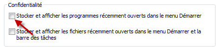 Documents recents menu demarrer