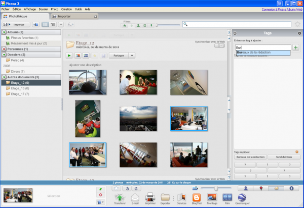 Retrouver facilement vos clichés avec Picasa