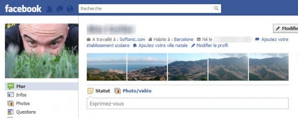 5 photos qui se suivent sur le profil Facebook