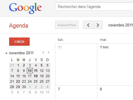 Créer un évènement dans Google Agenda