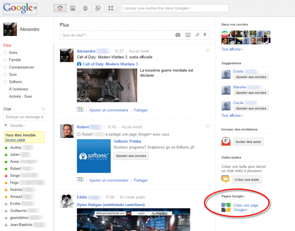 Comment créer une page Google+