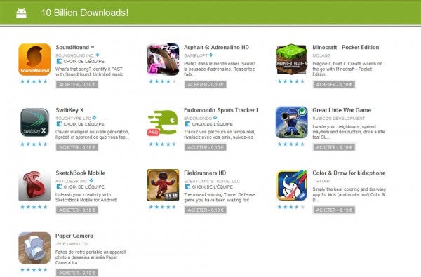 10 applications Android à 10 centimes