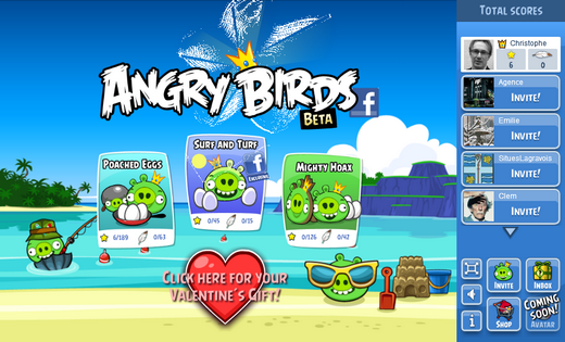 Angry Birds pour Facebook