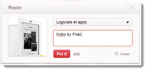 Pinterest - faire un repin Pinterest - faire un repin