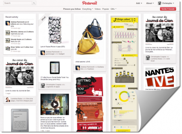 Pinterest - page d'accueil