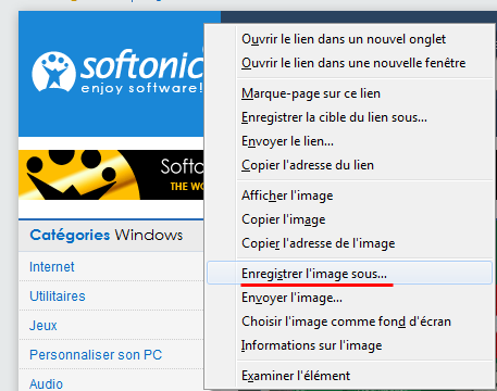 Enregistrer l'image sous