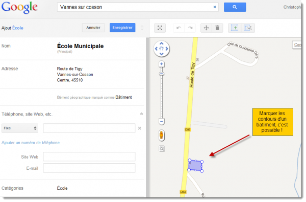 Google Map Maker - contour d'un bâtiment