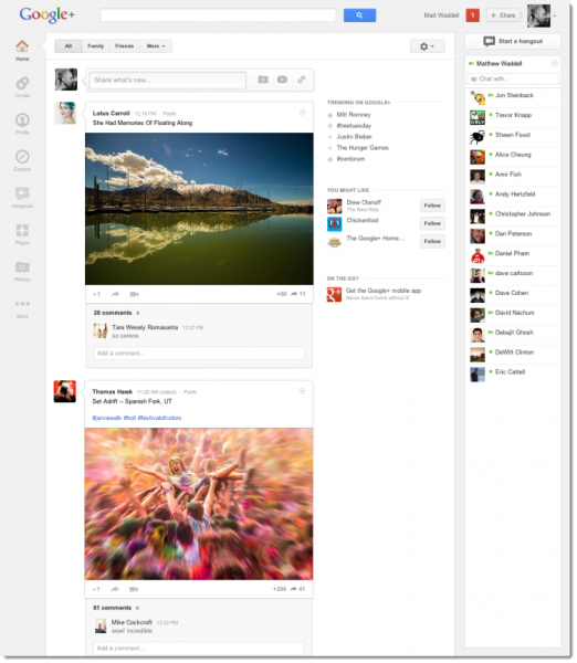 Nouveautés Google+ images