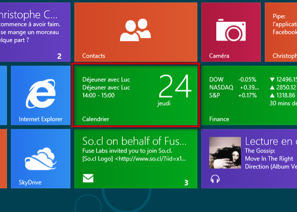 Guide de Windows 8 #8 : calendrier