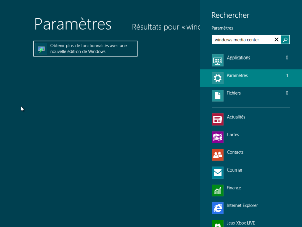 Plus de Windows Media Center