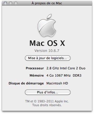 A propos de ce Mac