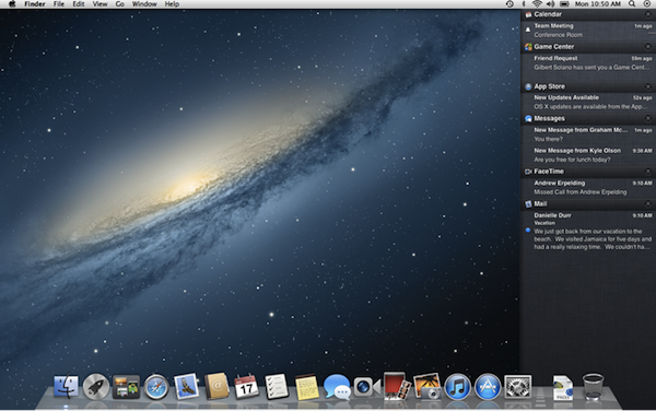 Notification Center de Moutain Lion
