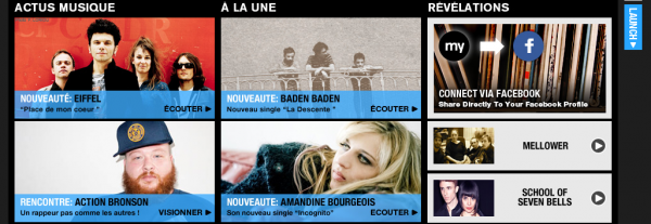 La nouvelle interface de MySpace