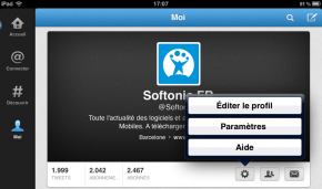 Twitter: Editer le profil