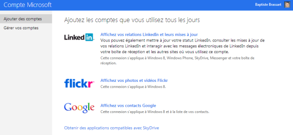 Gérer vos comptes synchronisés depuis le Web