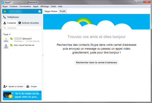 Vos contacts MSN dans Skype