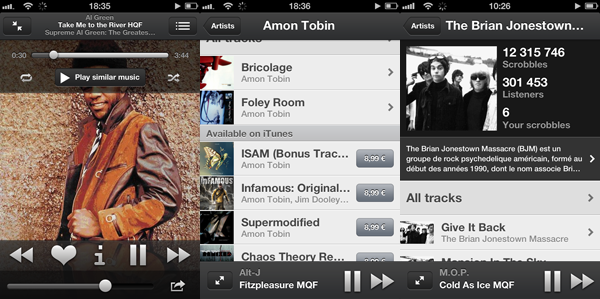 Scrobbler pour iOS Scrobbler pour iOS