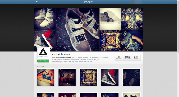 Instagram web app